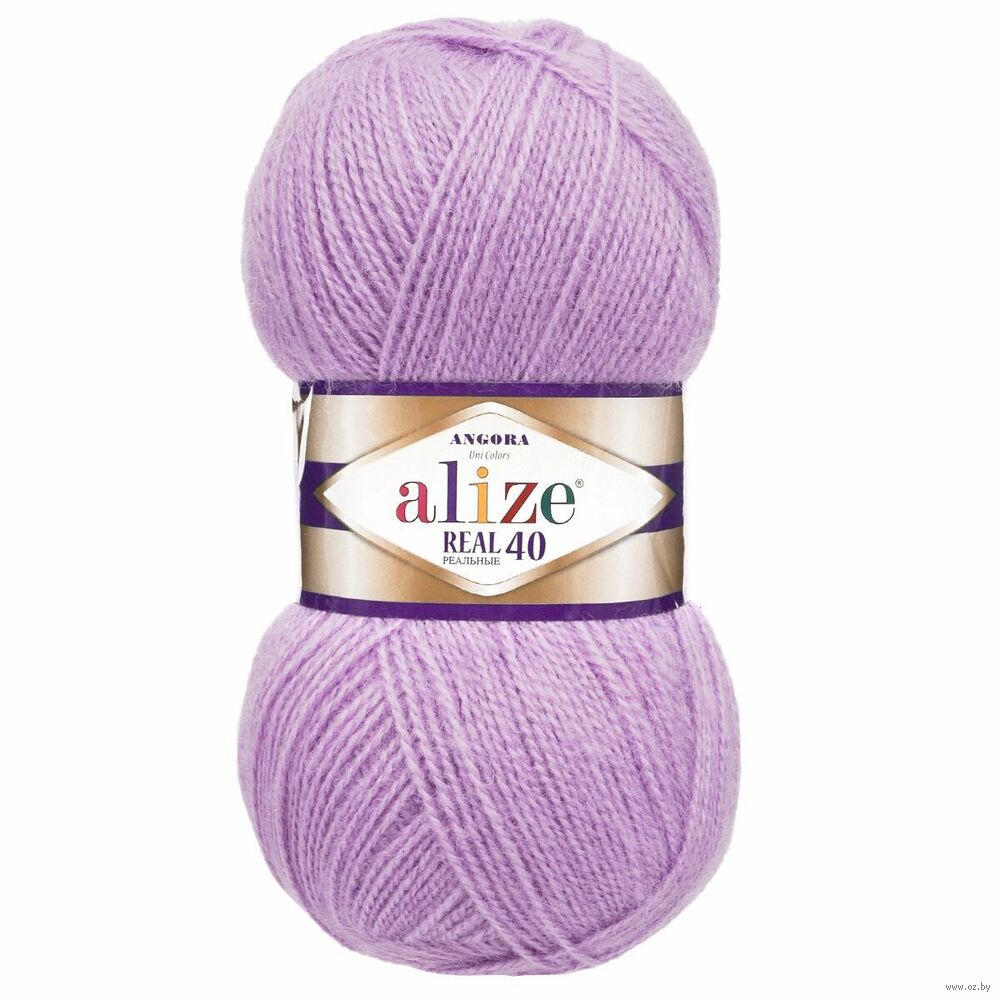 Пряжа "Angora Real 40 №146" (100 г; 430 м; сирень)
