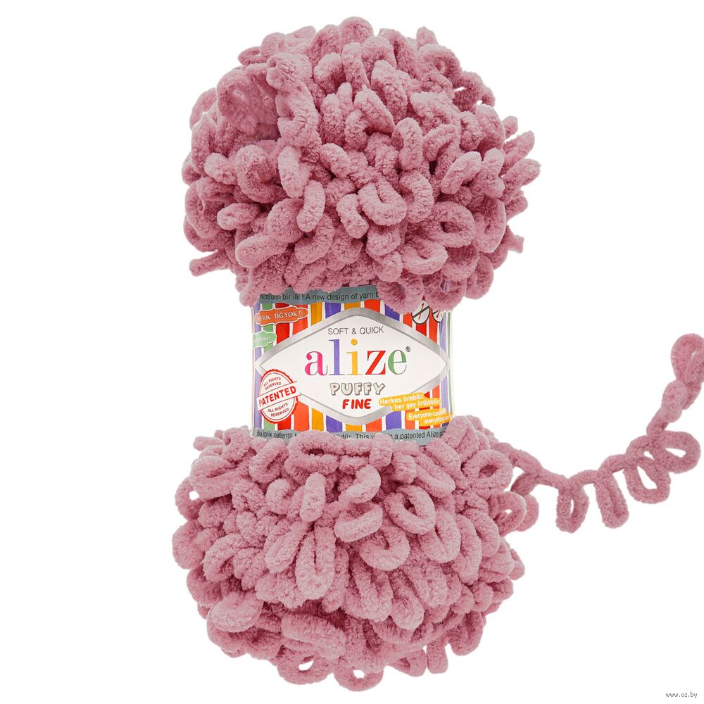 Пряжа "Puffy Fine №295" (100 г; 14,5 м; розовый)