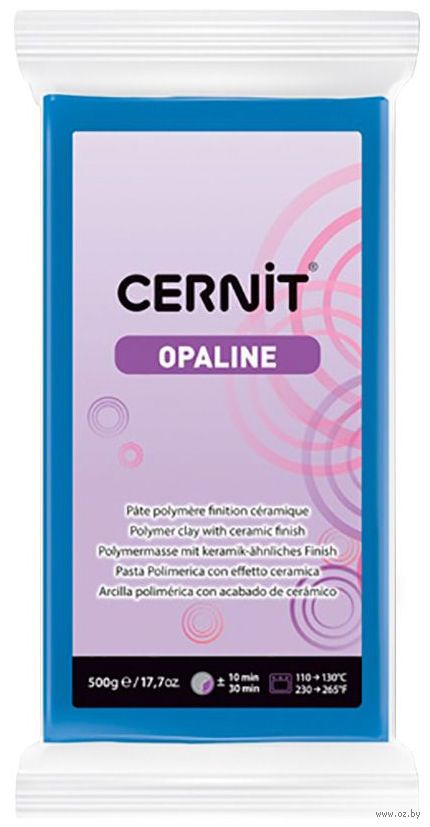 Глина полимерная "CERNIT Opaline" (синий; 500 г)