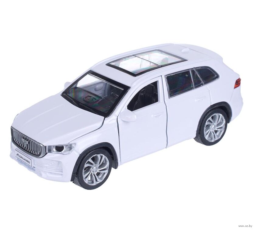 Машинка инерционная "Geely Monjaro" (белый)