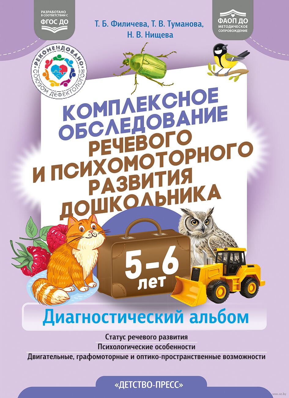 Комплексное обследование речевого и психомоторного развития дошкольника. Диагностический альбом. 5-6 лет