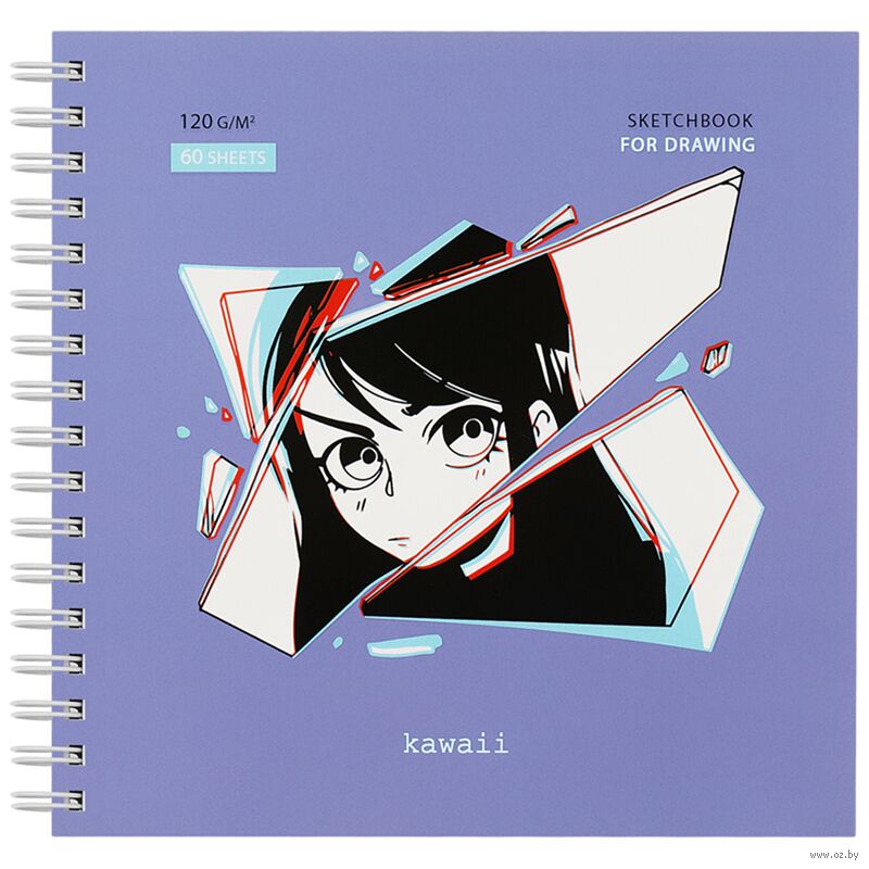 Скетчбук "Kawaii" (150х150 мм)