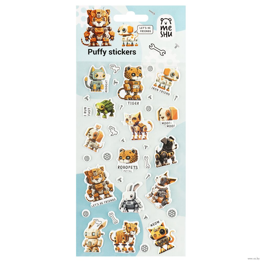 Наклейки объемные "Robopets"