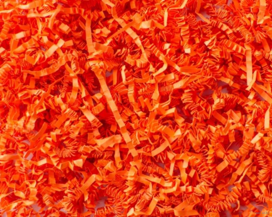 Стружка бумажная (кораллово-красная; 100 г)