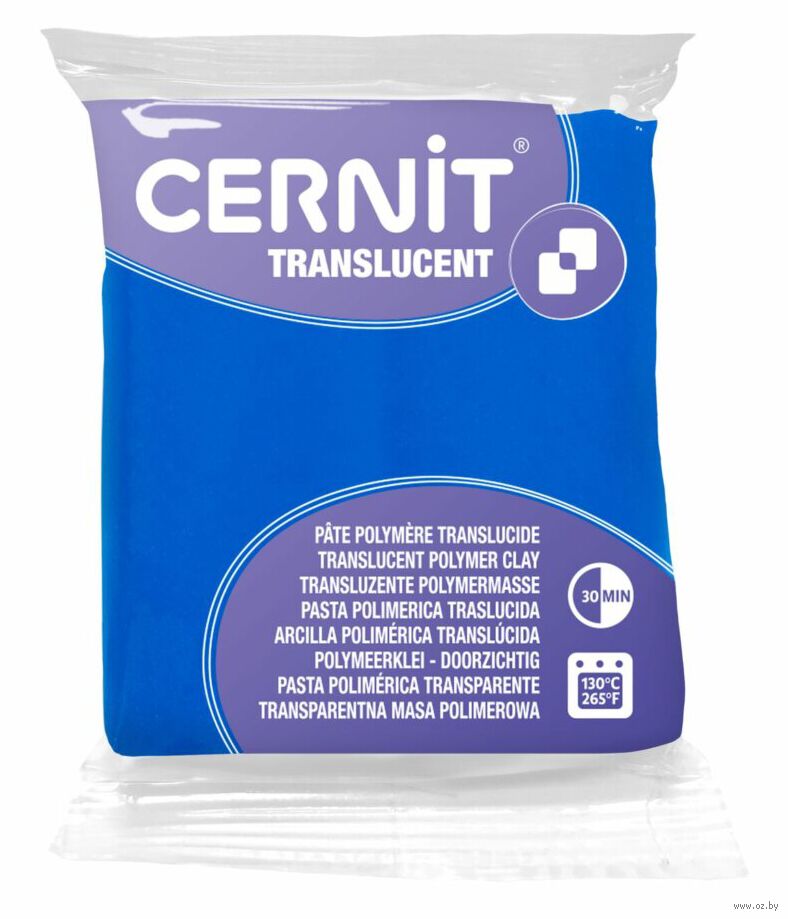 Глина полимерная "CERNIT Trans" (прозрачный сапфир; 56 г)