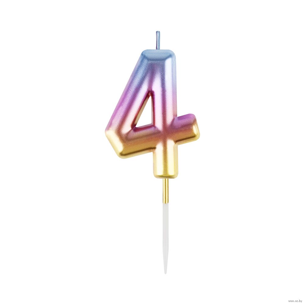 Свеча для торта "Цифра 4"