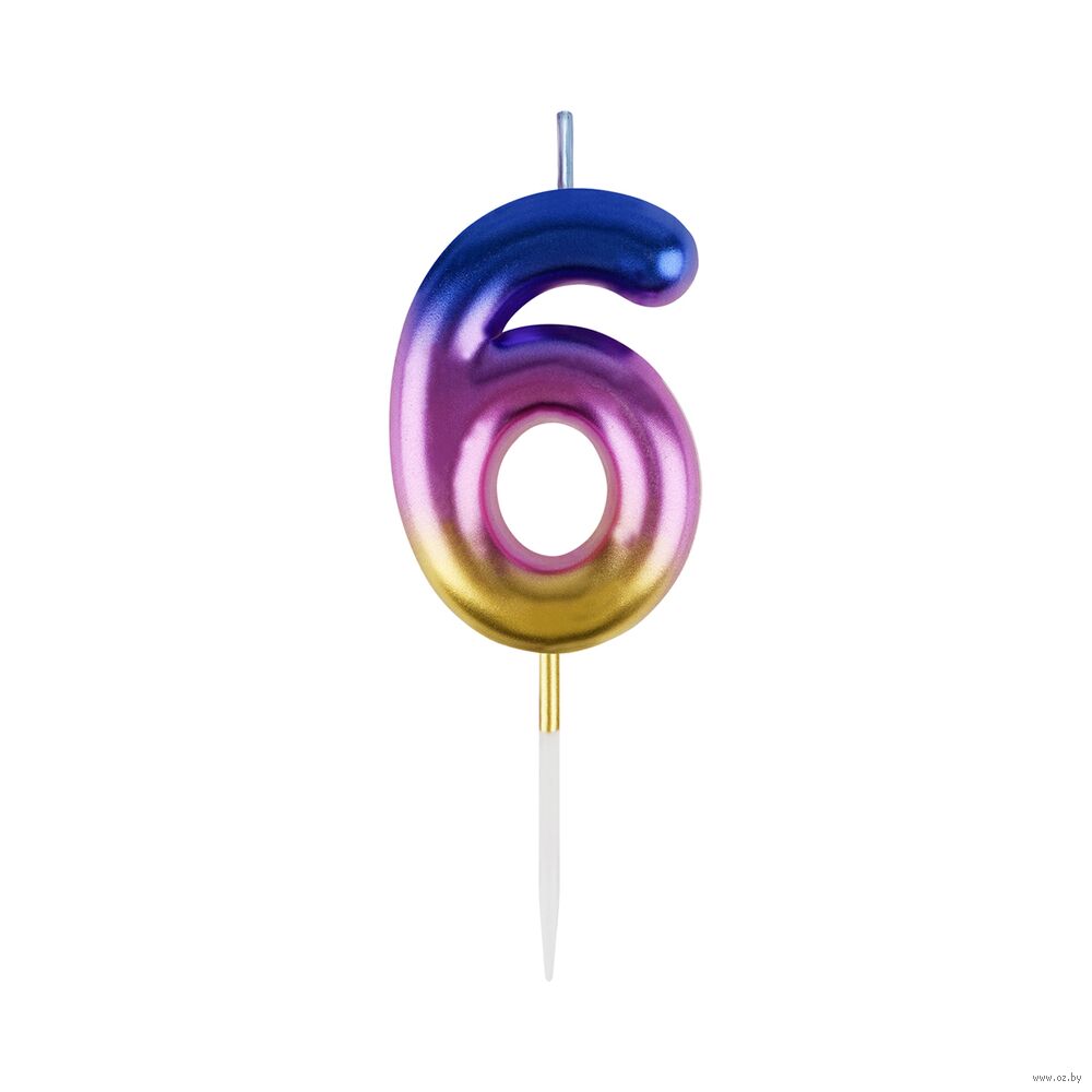 Свеча для торта "Цифра 6"