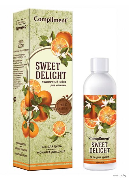 Подарочный набор "Sweet Delight" (гель для душа, мочалка) — фото, картинка