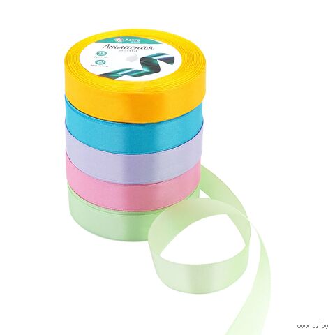 Набор декоративных лент "Летний микс" (2 см; 23 м; 5 шт.) — фото, картинка