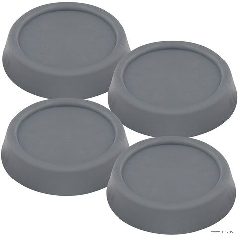Антивибрационные подставки для стиральных машин и холодильников "Круг" (6х1,5 см; серый) — фото, картинка