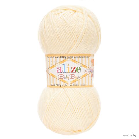 Пряжа "Baby Best №1" (100 г; 240 м; молочный) — фото, картинка