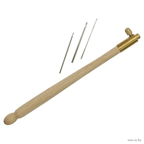 Крючок люневильский с 3 сменными иглами (№0.7, 0.9, 1.2) — фото, картинка