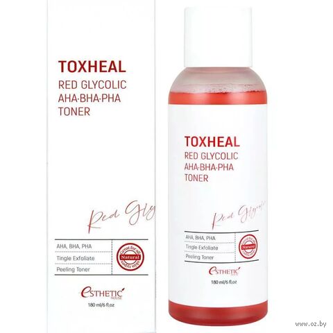 Тонер для лица "House Toxheal Red Glycolic AHA BHA PHA Toner" (180 мл) — фото, картинка