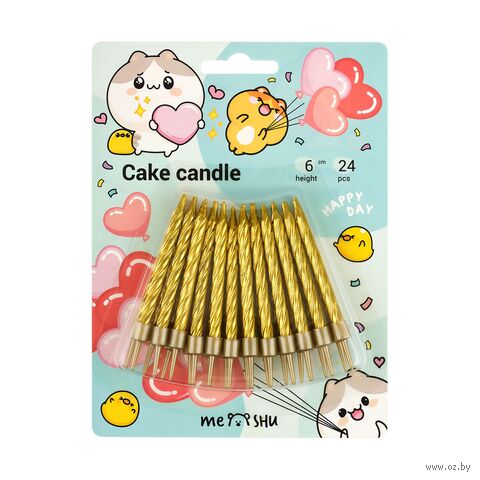 Набор свечей для торта "Мини" (24 шт.) — фото, картинка
