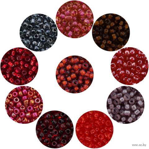 Набор бисера 11/0 "Ассорти №19" (10 цветов) — фото, картинка