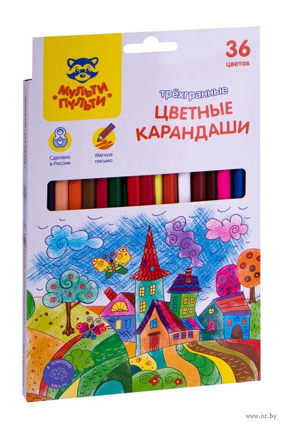Набор карандашей цветных "Невероятные приключения" (36 цветов) — фото, картинка