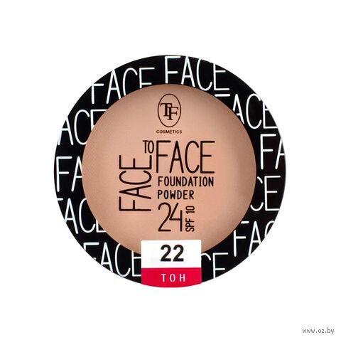 Компактная пудра для лица "Face To Face" SPF10 тон: 22, фарфоровый — фото, картинка