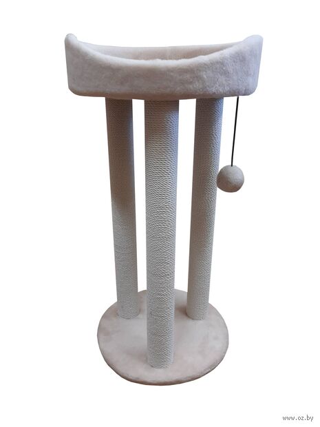 Игровой комплекс "Тринога с лежанкой. Люкс" (42х42х85 см; бежевый) — фото, картинка