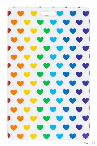 Чехол для магнитной карты "Multicolored Hearts" — фото, картинка