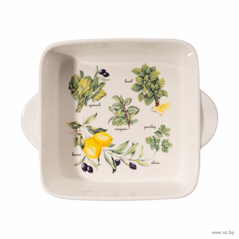 Форма для запекания фарфоровая "Lemon" (275х220х60 мм) — фото, картинка