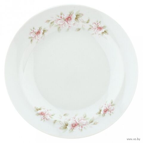 Тарелка мелкая фарфоровая "Яблони в цвету" (175 мм) — фото, картинка