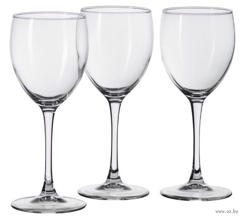 Бокал для вина стеклянный "Signature" (3 шт.; 350 мл) — фото, картинка