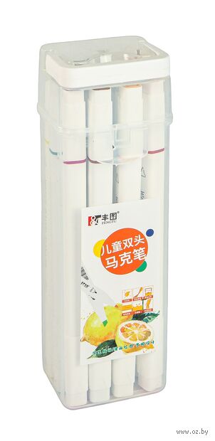 Набор маркеров двусторонних "Colors" (12 цветов) — фото, картинка