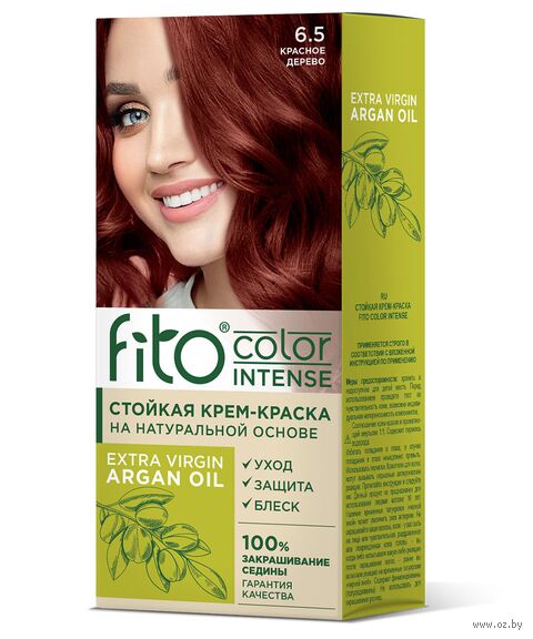 Крем-краска для волос "Fito Сolor Intense" тон: 6.5, красное дерево — фото, картинка