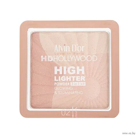 Хайлайтер для лица "Hd Hollywood" тон: 02, нежный розовый — фото, картинка
