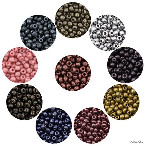 Набор бисера 11/0 "Ассорти №2" (10 цветов) — фото, картинка