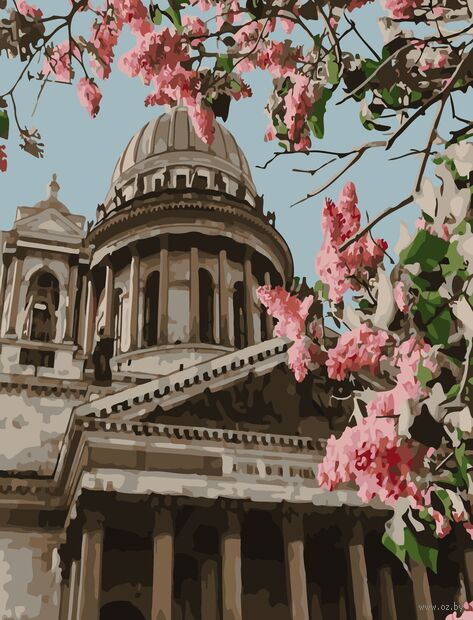 Картина по номерам "Исаакиевский собор в цвету" (300х400 мм) — фото, картинка