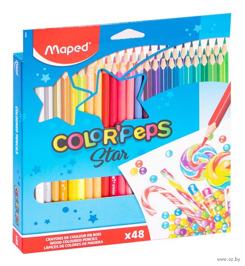 Набор карандашей цветных "Color Peps" (48 цветов) — фото, картинка