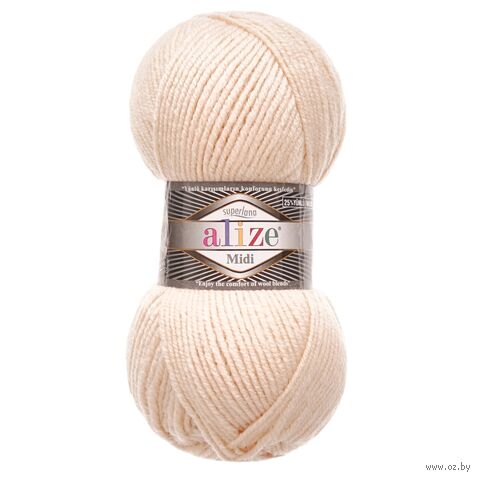 Пряжа "Superlana Midi №310" (100 г; 170 м; шампань) — фото, картинка