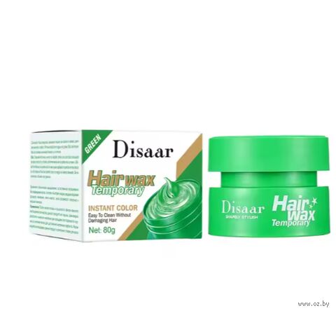 Воск-стик для укладки волос "emporary Hair Color Wax. Green" (80 г) — фото, картинка