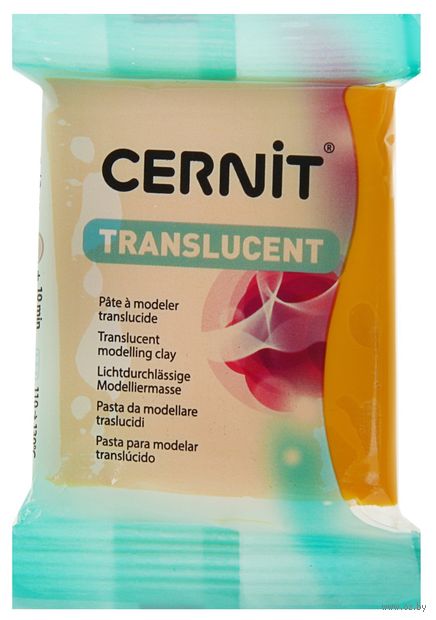 Глина полимерная "Cernit Trans" (янтарь; 56 г) — фото, картинка