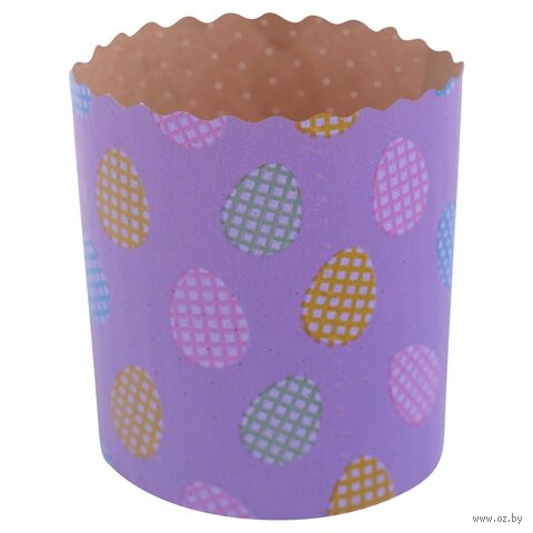 Форма для выпекания кулича бумажная "Яйца" (7х7 см; 6 шт.) — фото, картинка