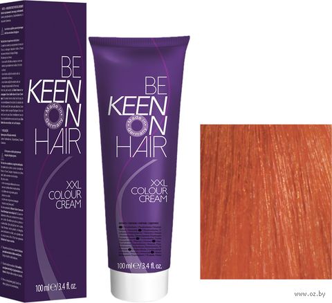 Крем-краска для волос "KEEN" тон: 7.44, средне-русый интенсивно-медный — фото, картинка