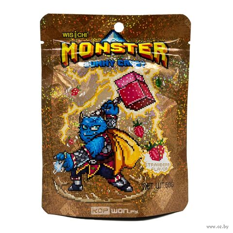 Конфеты жевательные "Wisichi Strawberry Pectin Candy. Со вкусом клубники" (50 г) — фото, картинка