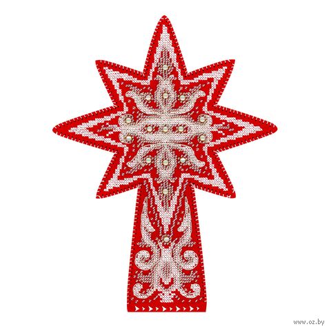 Набор для вышивания на перфорированном фетре "Морозные узоры. Звезда на вершину" (230х180 мм) — фото, картинка