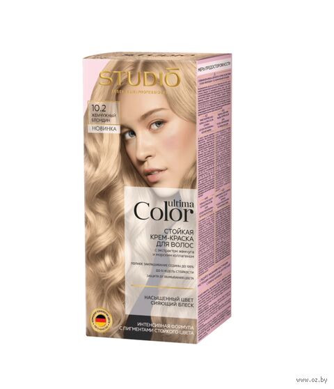 Крем-краска для волос "Ultima Color" тон: 10.2, жемчужный блондин — фото, картинка