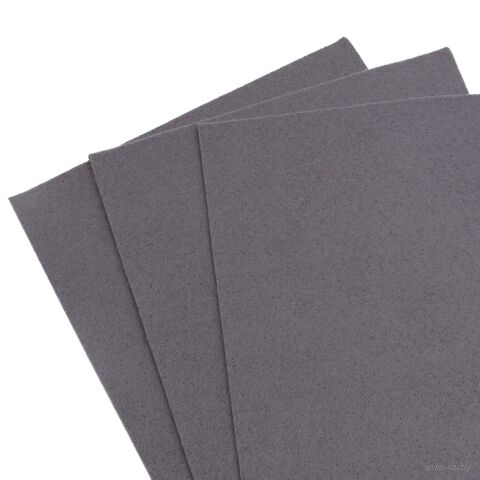 Фетр листовой мягкий "Astra" (20х30 см; грязно-серый; 3 листа) — фото, картинка