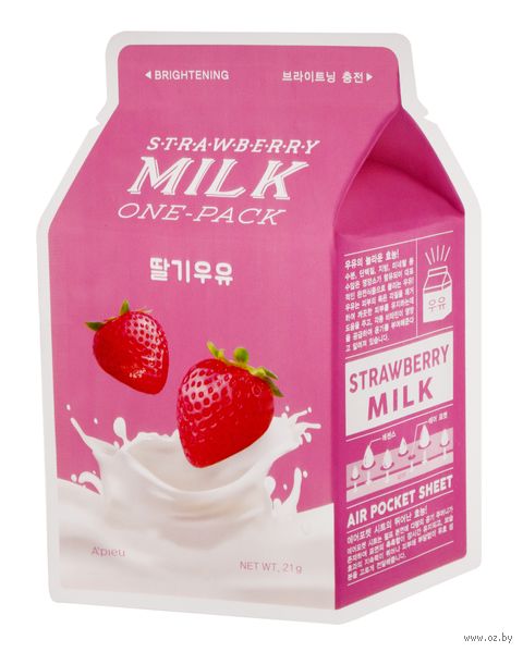 Тканевая маска для лица "Strawberry Milk" (21 г) — фото, картинка