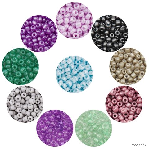Набор бисера 11/0 "Ассорти №9" (10 цветов) — фото, картинка