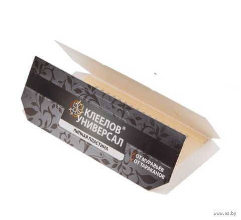 Липкая пластина от тараканов и муравьев "Клеелов" (10 шт.) — фото, картинка