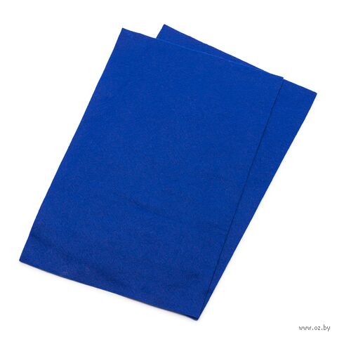 Фетр листовой мягкий "Айрис" (20х30 см; синий; 2 листа) — фото, картинка