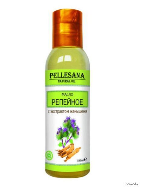 Масло для волос "Репейное. С экстрактом женьшеня" (100 мл) — фото, картинка
