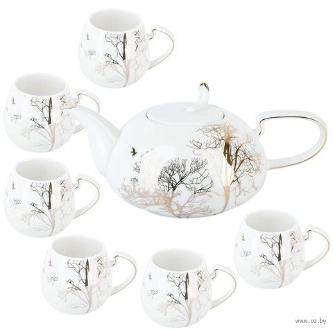 Набор чашек с чайником "5th Avenue. Golden Forest" (7 предметов) — фото, картинка