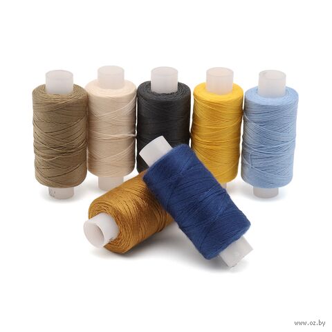 Набор ниток армированных 70ЛЛ "В стиле Джинс" (200 м; 7 шт.) — фото, картинка