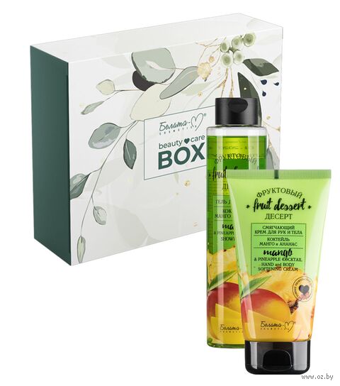 Подарочный набор "Фруктовый десерт" (гель для душа, крем для рук и тела) — фото, картинка