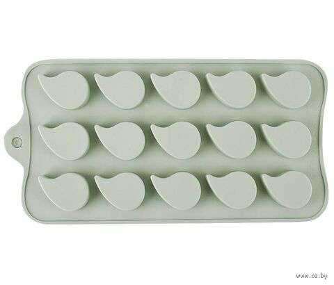 Форма для льда и шоколада "Капля" (210х105х13 мм; зелёный) — фото, картинка